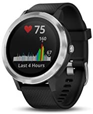Garmin 010-01769-01 Vivoactive 3, GPS Smartwatch with Contactless Payments and Built-In Sports Apps, Black with Silver Hardware