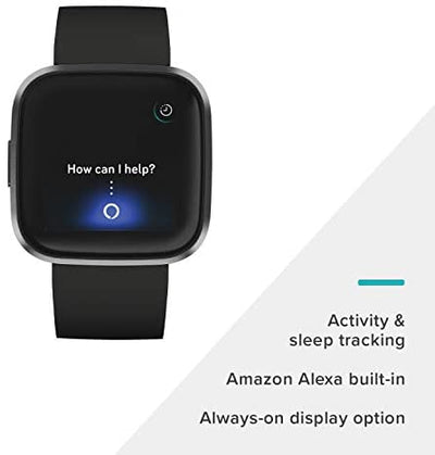 Fitbit Versa 2 Health and Fitness Smartwatch with Heart Rate, Music, Alexa Built-In, Sleep and Swim Tracking, Bordeaux/Copper Rose, One Size (S and L Bands Included)