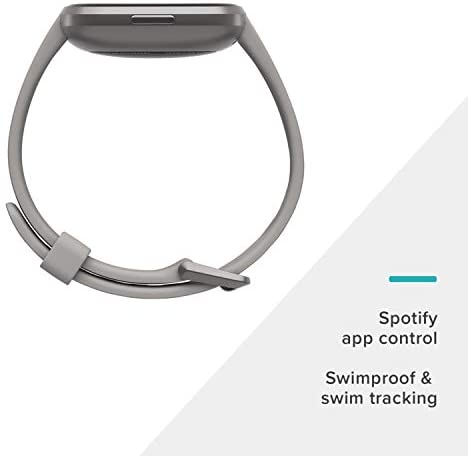 Fitbit Versa 2 Health and Fitness Smartwatch with Heart Rate, Music, Alexa Built-In, Sleep and Swim Tracking, Bordeaux/Copper Rose, One Size (S and L Bands Included)