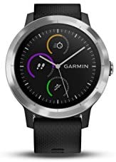 Garmin 010-01769-01 Vivoactive 3, GPS Smartwatch with Contactless Payments and Built-In Sports Apps, Black with Silver Hardware