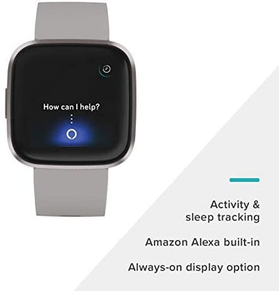 Fitbit Versa 2 Health and Fitness Smartwatch with Heart Rate, Music, Alexa Built-In, Sleep and Swim Tracking, Bordeaux/Copper Rose, One Size (S and L Bands Included)