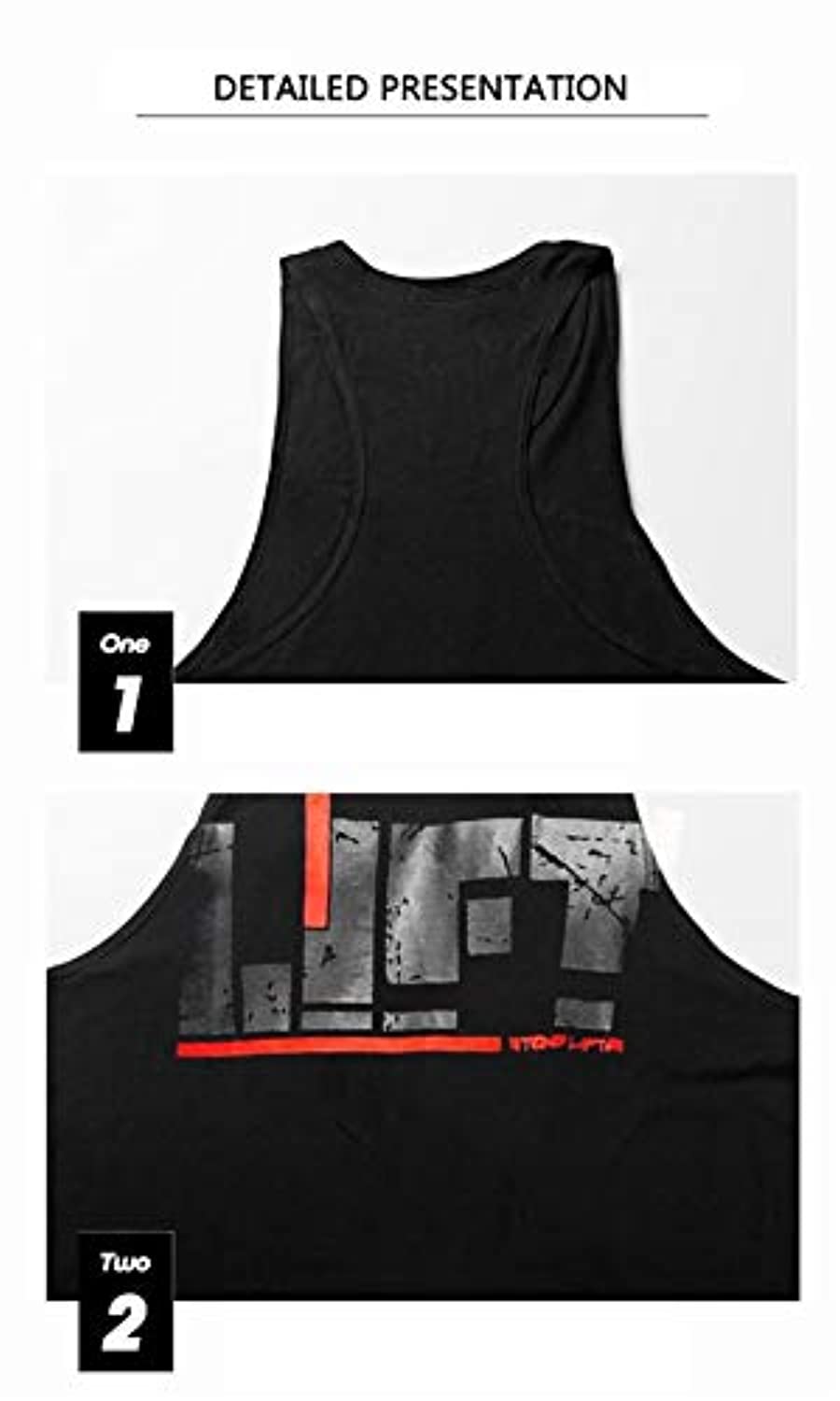 YeeHoo Lift Men's Bodybuilding Gym Tank Tops Workout Stringer Sleeveless Shirts Vest Cotton