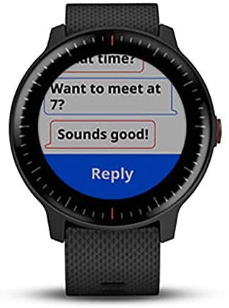 Garmin 010-01769-01 Vivoactive 3, GPS Smartwatch with Contactless Payments and Built-In Sports Apps, Black with Silver Hardware