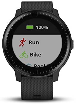 Garmin 010-01769-01 Vivoactive 3, GPS Smartwatch with Contactless Payments and Built-In Sports Apps, Black with Silver Hardware