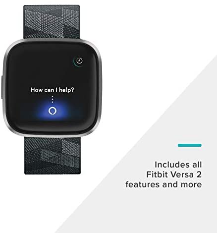 Fitbit Versa 2 Health and Fitness Smartwatch with Heart Rate, Music, Alexa Built-In, Sleep and Swim Tracking, Bordeaux/Copper Rose, One Size (S and L Bands Included)