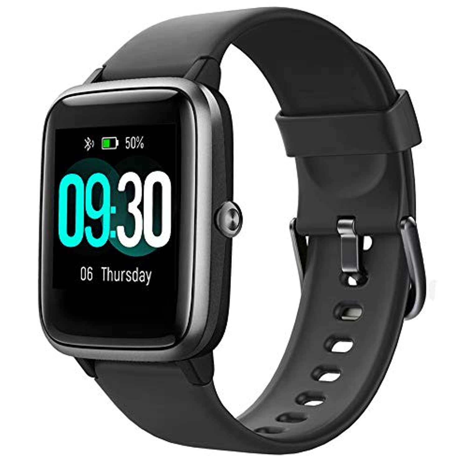 Willful Smart Watch for Android Phones and iOS Phones Compatible iPhone Samsung, IP68 Swimming Waterproof Smartwatch Fitness Tracker Fitness Watch Heart Rate Monitor Smart Watches for Men Women Black