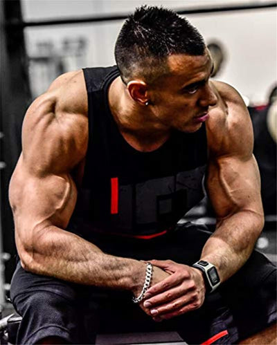 YeeHoo Lift Men's Bodybuilding Gym Tank Tops Workout Stringer Sleeveless Shirts Vest Cotton