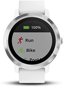Garmin 010-01769-01 Vivoactive 3, GPS Smartwatch with Contactless Payments and Built-In Sports Apps, Black with Silver Hardware