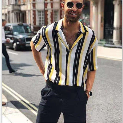 Blouse Men hawaiian shirt chemise hombre shirts men dress WW