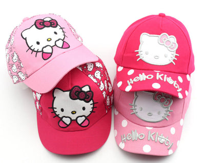 Love Daddy&Mummy Spring New Arrival Girls Cap  Cartoon Cat Design Children's Baseball Cap