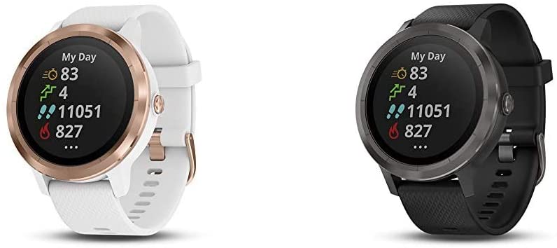 Garmin 010-01769-01 Vivoactive 3, GPS Smartwatch with Contactless Payments and Built-In Sports Apps, Black with Silver Hardware