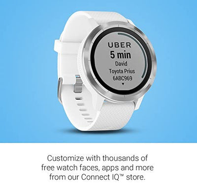 Garmin 010-01769-01 Vivoactive 3, GPS Smartwatch with Contactless Payments and Built-In Sports Apps, Black with Silver Hardware
