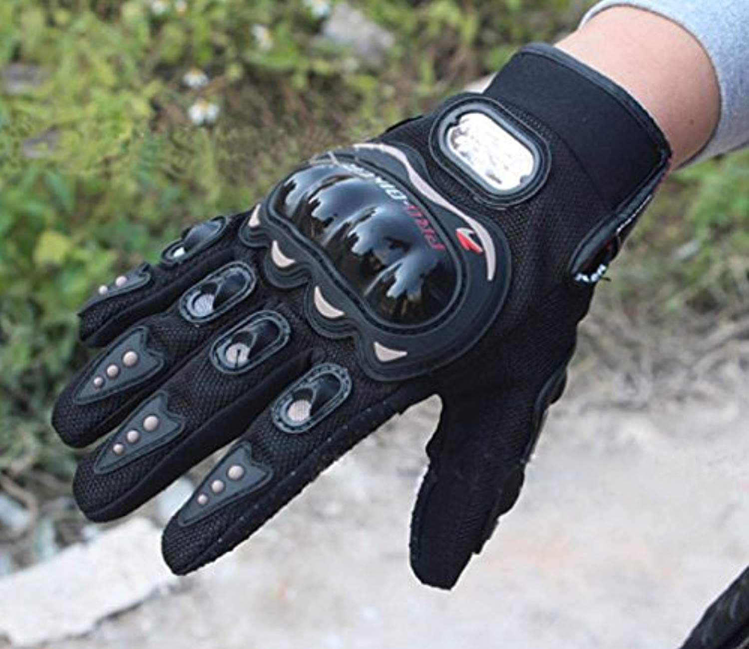 1 Paire de Gants Moto vélo Complet Doigts Motards compétition Sport (XL)