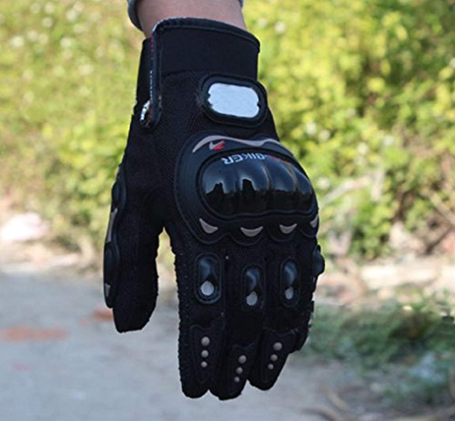 1 Paire de Gants Moto vélo Complet Doigts Motards compétition Sport (XL)