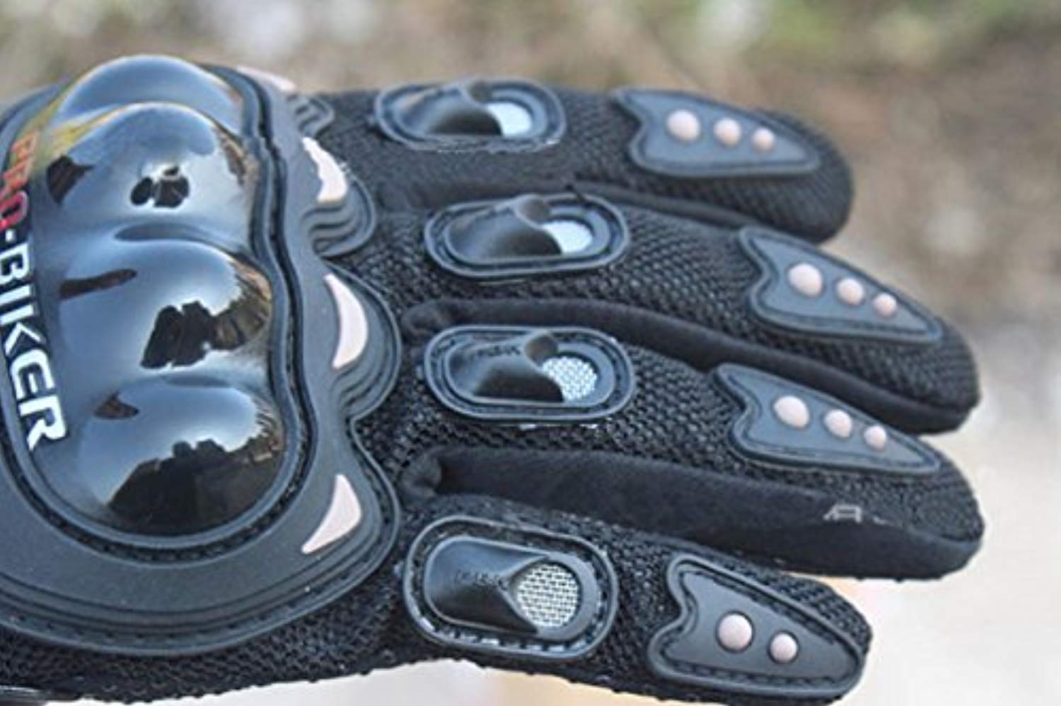1 Paire de Gants Moto vélo Complet Doigts Motards compétition Sport (XL)