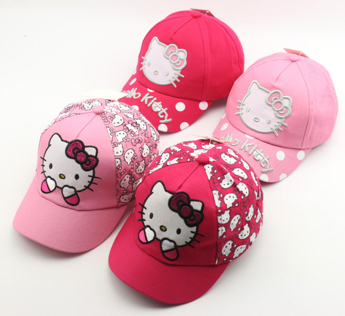 Love Daddy&Mummy Spring New Arrival Girls Cap  Cartoon Cat Design Children's Baseball Cap