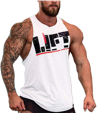 YeeHoo Lift Men's Bodybuilding Gym Tank Tops Workout Stringer Sleeveless Shirts Vest Cotton