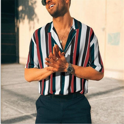 Blouse Men hawaiian shirt chemise hombre shirts men dress WW