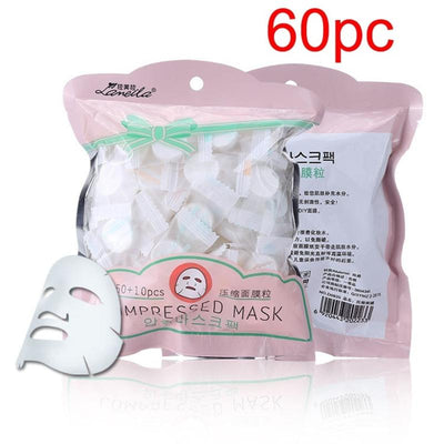 20/30/60/100pcs/pack Compressed Facial Face Mask Women Beauty DIY Disposable Mask Paper Natural Skin Care Wrapped Masks