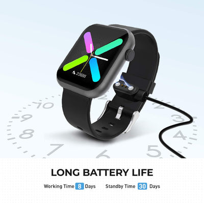 Smart Watch,Fitness Tracker with Heart Rate Monitor,IP67 Waterproof Fitness Watch with Pedometer,Smartwatch Compatible with iOS, Android for Men, Women,Black