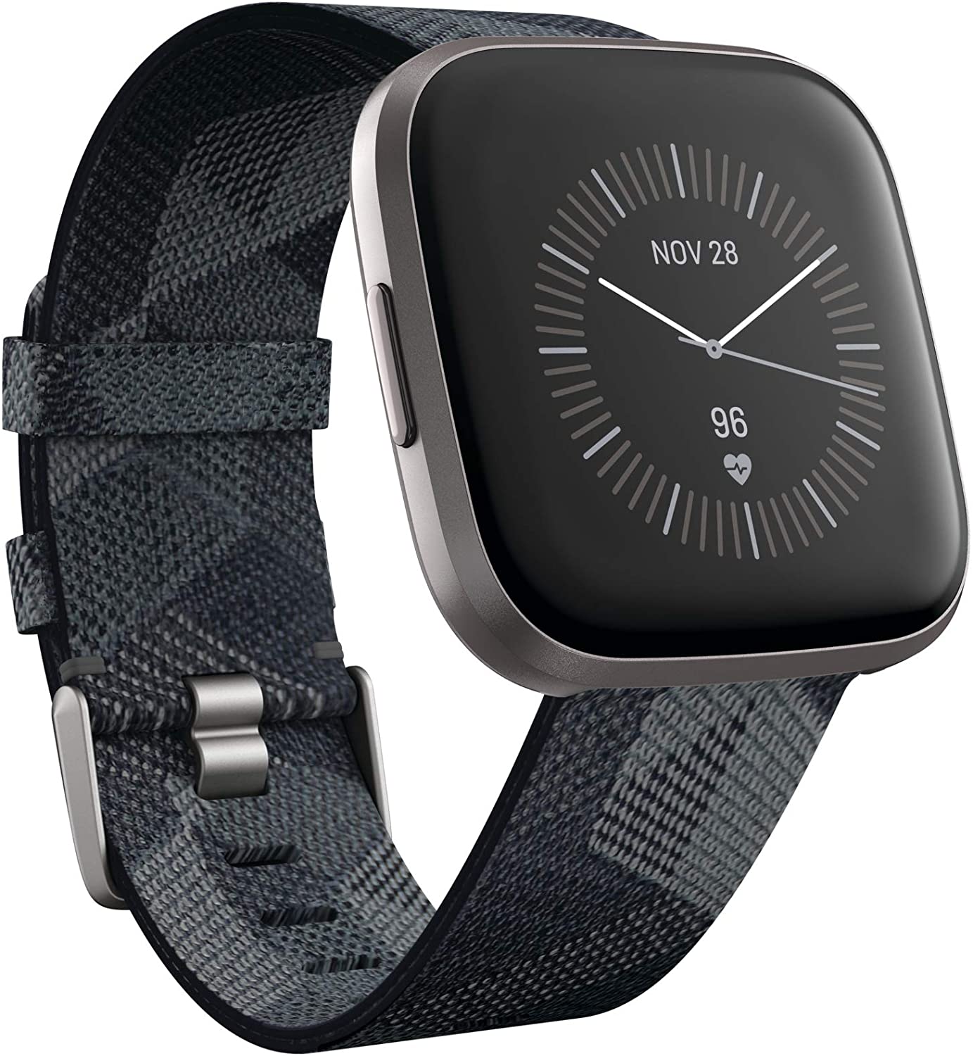 Fitbit Versa 2 Health and Fitness Smartwatch with Heart Rate, Music, Alexa Built-In, Sleep and Swim Tracking, Bordeaux/Copper Rose, One Size (S and L Bands Included)