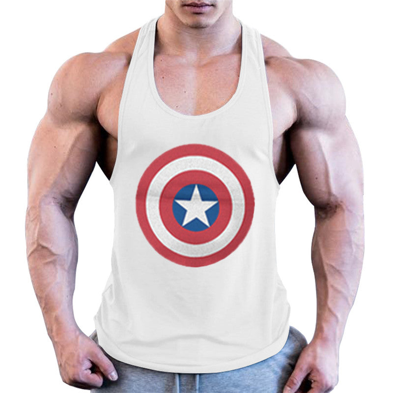 Batman Bodybuilding Stringer Tank Top Mens Fitness Singlets Cotton Sleeveless shirt Workout Sportwear Undershirt gym Clothing