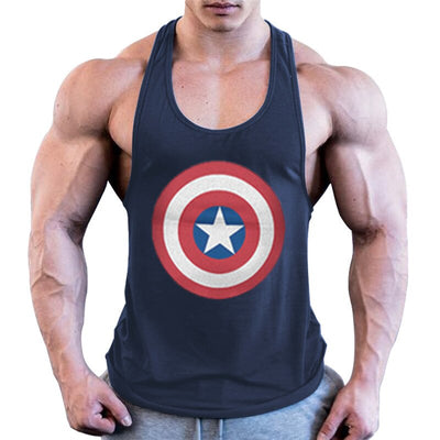 Batman Bodybuilding Stringer Tank Top Mens Fitness Singlets Cotton Sleeveless shirt Workout Sportwear Undershirt gym Clothing