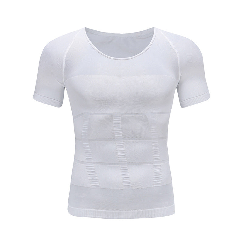 Men's Compression T-Shirt Compression Body Building Shirt for Men Summer Slim Dry Quick Under Shirt