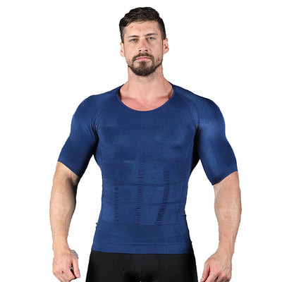 Men's Compression T-Shirt Compression Body Building Shirt for Men Summer Slim Dry Quick Under Shirt