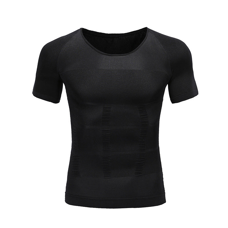Men's Compression T-Shirt Compression Body Building Shirt for Men Summer Slim Dry Quick Under Shirt