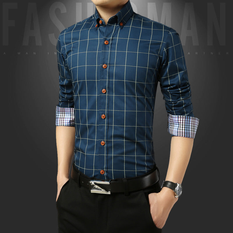 Social Formal shirt Men long Sleeve Shirt Business Slim Office Shirt male Cotton Mens Dress Shirts white 4XL 5XL