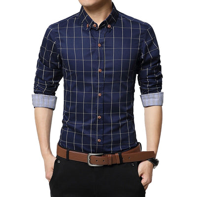 Social Formal shirt Men long Sleeve Shirt Business Slim Office Shirt male Cotton Mens Dress Shirts white 4XL 5XL