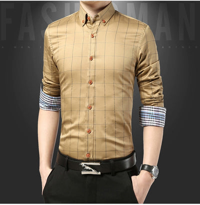 Social Formal shirt Men long Sleeve Shirt Business Slim Office Shirt male Cotton Mens Dress Shirts white 4XL 5XL