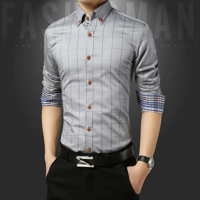 Social Formal shirt Men long Sleeve Shirt Business Slim Office Shirt male Cotton Mens Dress Shirts white 4XL 5XL
