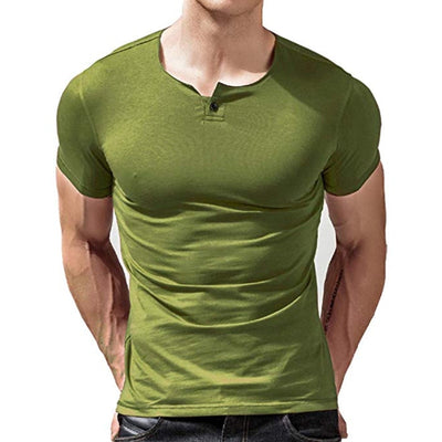 Shirt2 editorify MUSCLE ALIVE men's henley tshirt fitted dress sleeve shirt for men fitted shirts cotton casual bodybuilding fitness t-shirt