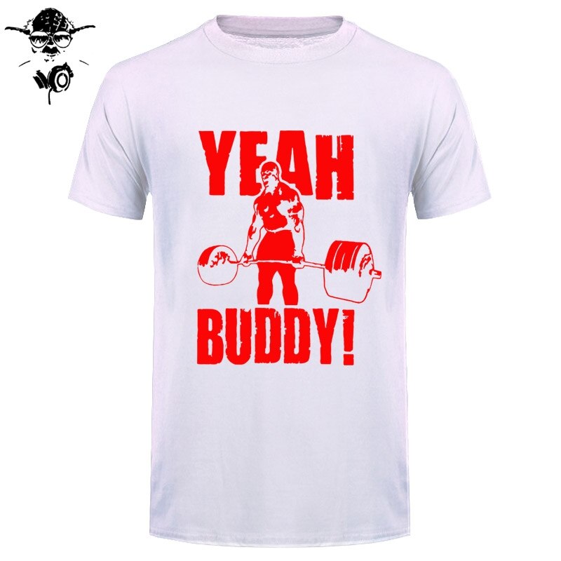 Man T Shirt Yeah Buddy Ronnie Coleman Body Building Casual Short Sleeve Tee Shirt Round Neck clothing 100% Cotton Print T-Shirt