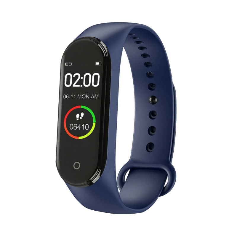 Portable Men's And Women's Waterproof Smart Color Screen M4 Watch Heart Rate Monitor Monitoring Health Tracker Couple watches