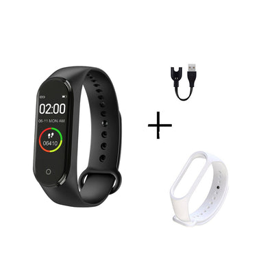 Portable Men's And Women's Waterproof Smart Color Screen M4 Watch Heart Rate Monitor Monitoring Health Tracker Couple watches
