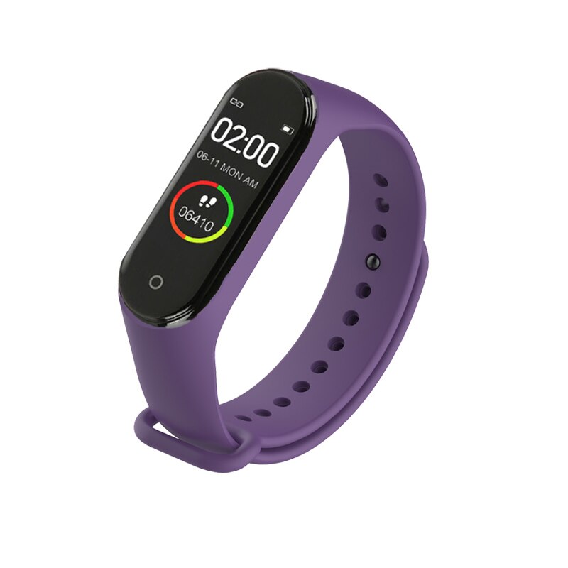 Portable Men's And Women's Waterproof Smart Color Screen M4 Watch Heart Rate Monitor Monitoring Health Tracker Couple watches