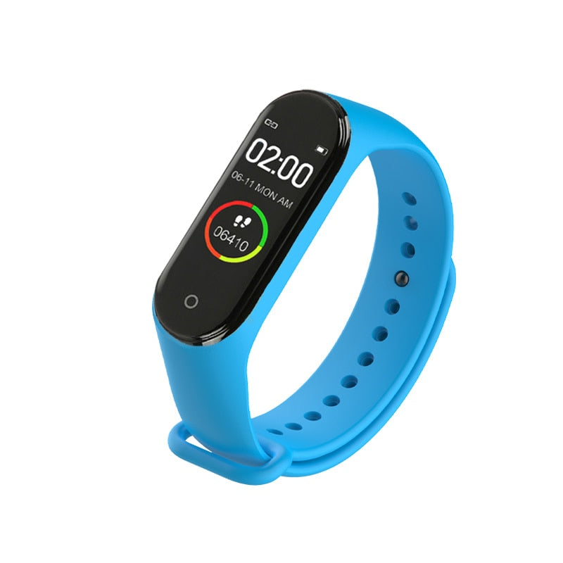 Portable Men's And Women's Waterproof Smart Color Screen M4 Watch Heart Rate Monitor Monitoring Health Tracker Couple watches