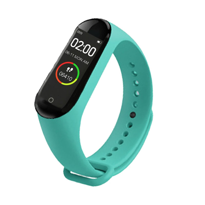 Portable Men's And Women's Waterproof Smart Color Screen M4 Watch Heart Rate Monitor Monitoring Health Tracker Couple watches