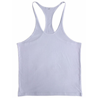 Men Summer Cotton Plain Gym Tank Top Sleeveless T-shirt Workout Bodybuilding Singlet - Black M