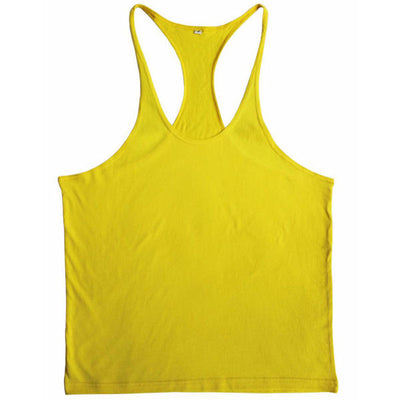 Men Summer Cotton Plain Gym Tank Top Sleeveless T-shirt Workout Bodybuilding Singlet - Black M