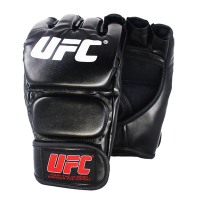 Black Fighting MMA Boxing Sports Leather Gloves