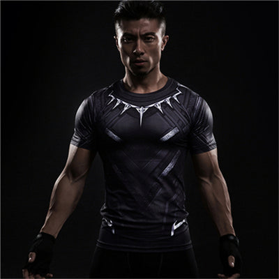 TUNSECHY fashion Compression Shirts Men 3D Printed T-shirts Short Sleeve Fitness Body Building Male Tops Punk Skull Skeleton