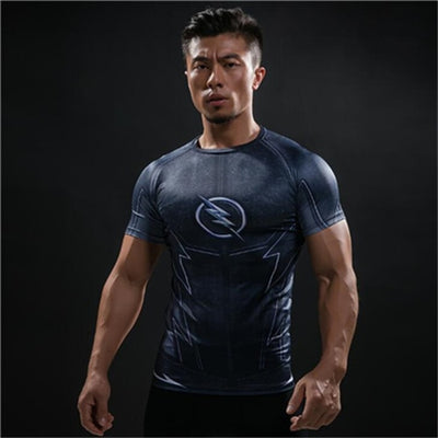 TUNSECHY fashion Compression Shirts Men 3D Printed T-shirts Short Sleeve Fitness Body Building Male Tops Punk Skull Skeleton