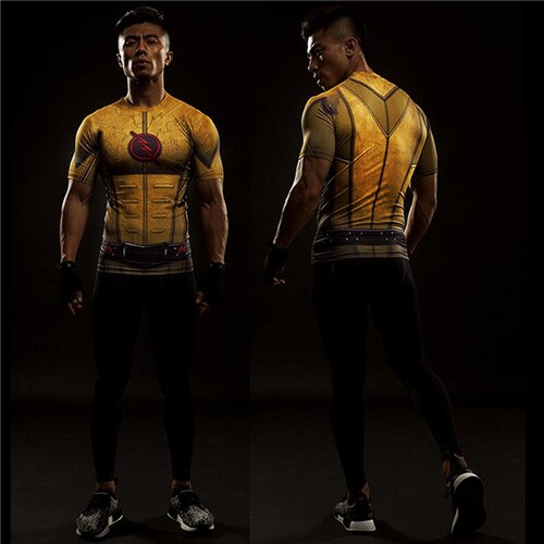 TUNSECHY fashion Compression Shirts Men 3D Printed T-shirts Short Sleeve Fitness Body Building Male Tops Punk Skull Skeleton