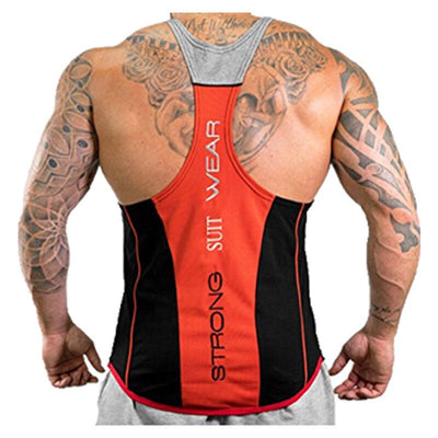Editorify2 Tank Top Men Y-back Vest Gym Tank Top Men's Bodybuilding Stringer Tank Top  Racerback Gym Workout Clothes Fitness Gym shirts
