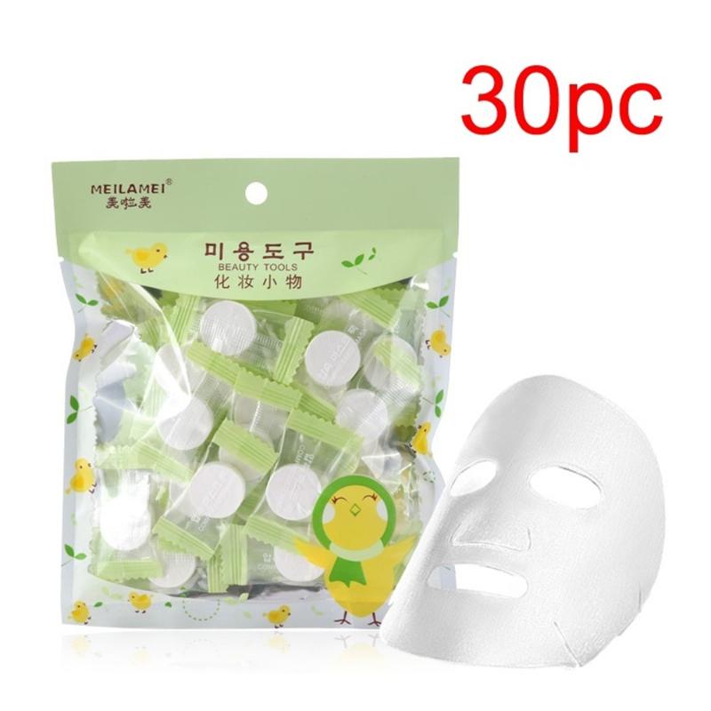 20/30/60/100pcs/pack Compressed Facial Face Mask Women Beauty DIY Disposable Mask Paper Natural Skin Care Wrapped Masks