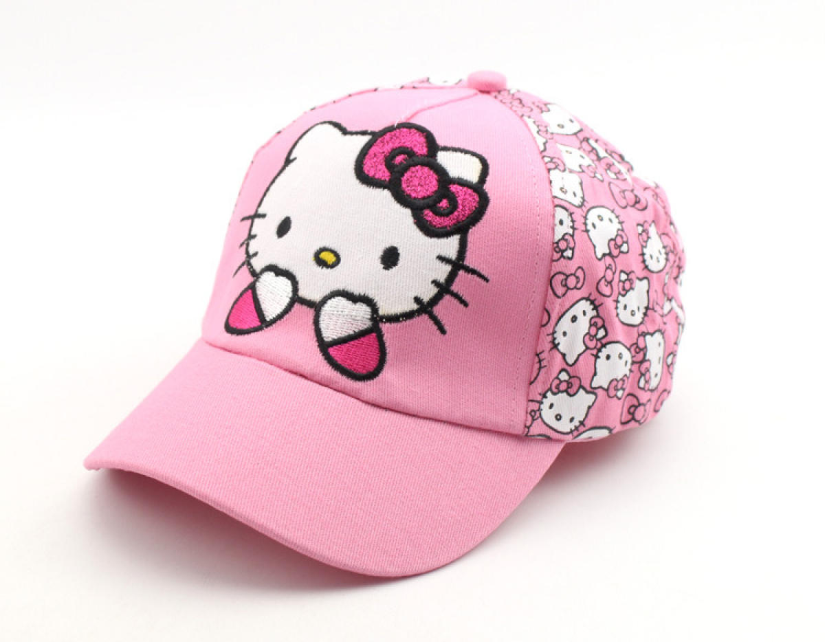 Love Daddy&Mummy Spring New Arrival Girls Cap  Cartoon Cat Design Children's Baseball Cap